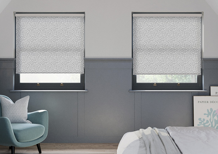 Dots and Spots, Shadow Grey - Twist&Fit Roller Blind - Image 3